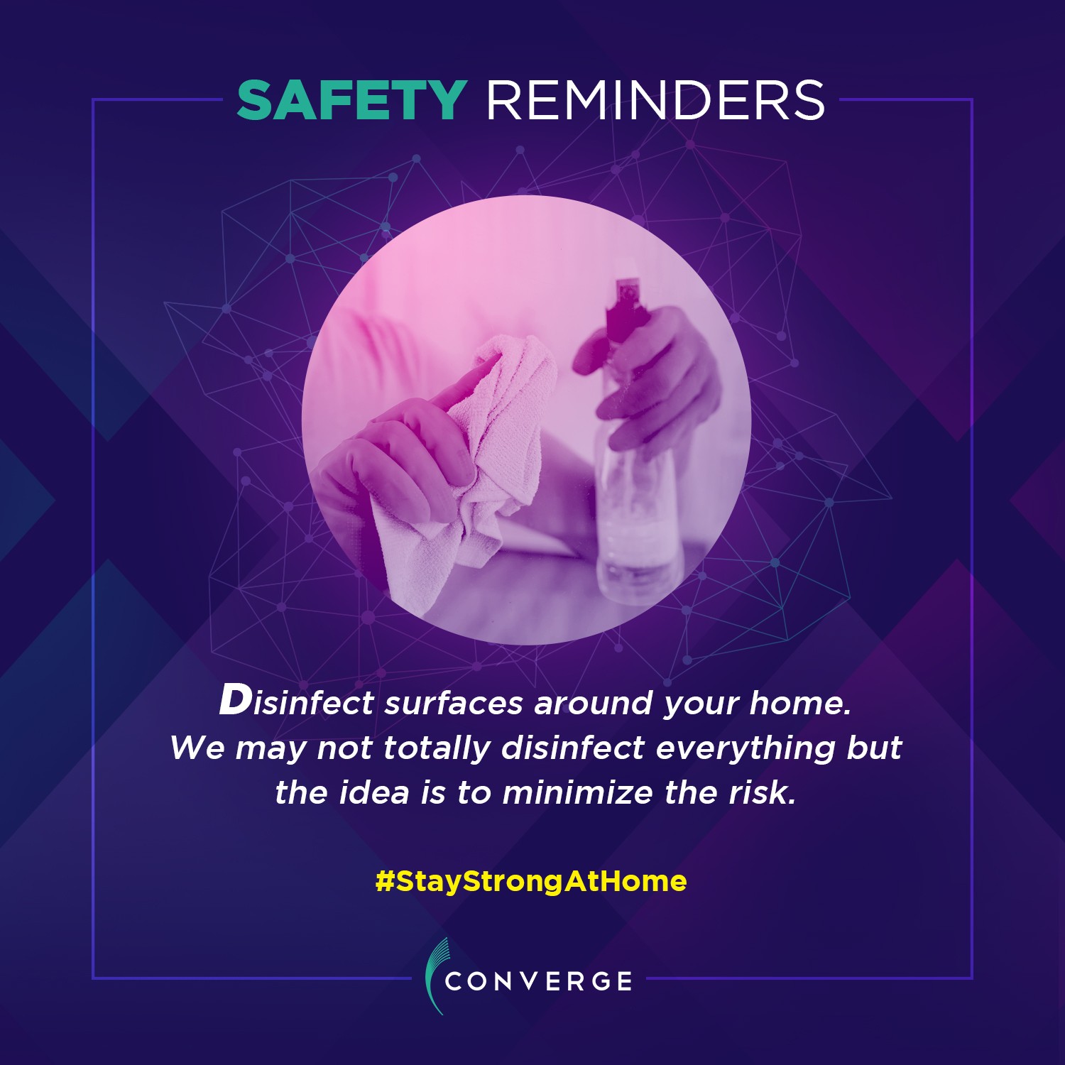 Disinfect surface around your home